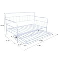 thumbnail image 4 of White Twin Metal Trundle Bed Frame, SEGMART Twin Trundle Beds with Trundle Included, Daybed & Trundle with Metal Slat Support, Twin Daybed for Adults Kids Teens, Bed Frame No Box Spring Needed, 4 of 9