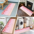 thumbnail image 6 of Valentine's Day Washable Area Rug 2 x 6 ft Modern Watercolor Red Pink Yellow Loves Sweet Heart Pink, Soft Non Slip Rugs Stain Repellent Indoor Felt Carpet for Living Dining Room Bedroom Home Office, 6 of 9