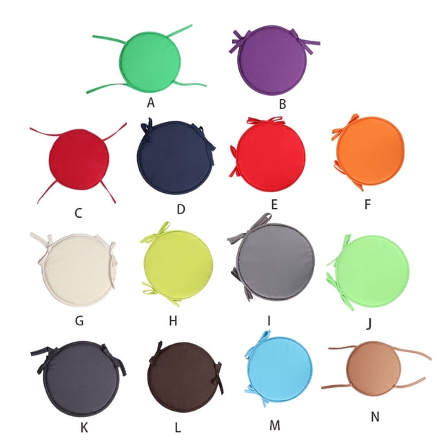 Becaristey Comfortable Round Chair Cushion For Bistros - With Durable Ties For Secure Fit Non Fading Cotton purple 1Set