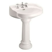 Barclay 3-658BQ Vicki Vitreous China Pedestal Lavatory w/ 8" Widespread Bisque