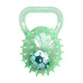 thumbnail image 4 of Pelota de goma interactiva con chirridos para perros con pinchos, juego de lanzamiento para cachorros, confiable para la dentición Verde, 4 of 9