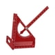 thumbnail image 4 of Regla de medición multiángulo, escuadra de carpintero, transportador cuadrado, portátil, de aluminio Rojo, 4 of 9
