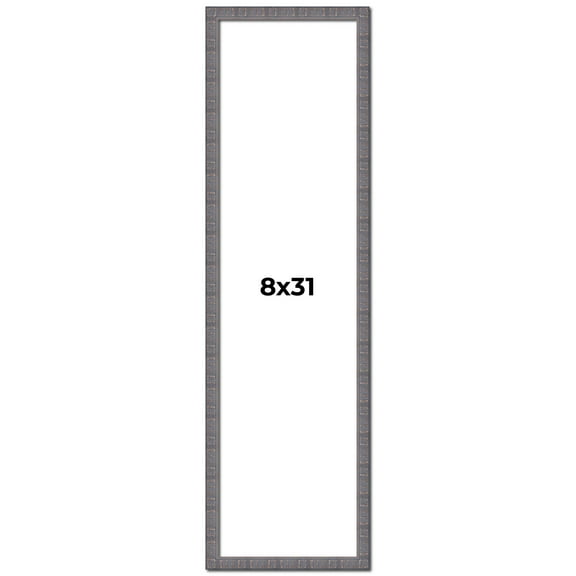 8x31 Frame Blue Kingsley Pewter Solid Wood Picture Frame Width 0.75 Inches |Interior Depth 0.5