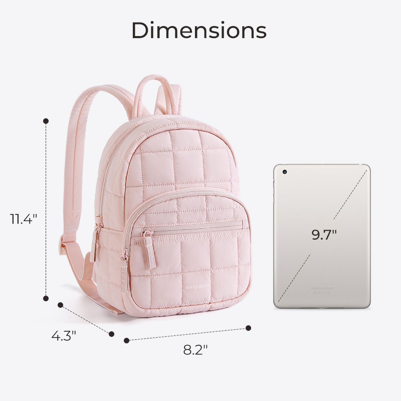Bagsmart Quilted Mini Backpack Purse for Women photo 3