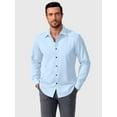 thumbnail image 6 of HAOMEILI Men's Pattern Dress Shirt Long Sleeve Casual Button Down Formal Shirts, 6 of 9