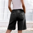 thumbnail image 7 of VBVC Women's Drawstring Wide Leg Shorts,Breathable Knee-Length Pants For Women,Ladies Work Beach Trousers with Pockets,Black,S-2XL, 7 of 7