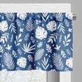 thumbnail image 3 of Ambesonne Botanical Valance Pack of 2, Floral Forest Leaves Art, 54"X18", Cobalt Blue and White, 3 of 5