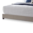 thumbnail image 4 of Leji King Size Bed, Square Button Tufted Beige Upholstered Headboard, 4 of 7