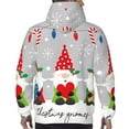 thumbnail image 7 of Pofeuu Merry Christmas Gnome1 Print Mens Casual Hooded Collar Drawstring Hoodies Pullover Sweatshirts Casual Long Sleeve Shirts-Medium, 7 of 7