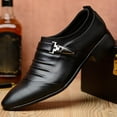 thumbnail image 3 of Dakaela Mens Dress Shoes Modern Classic Slip on Oxfords Casual Business Wedding Work Loafers Black 6.5, 3 of 5