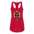 thumbnail image 2 of Flaming Laughing Fierce Clown | Womens Cars and Trucks Jersey Racerback Tank Top, Red, X-Large, 2 of 3