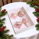 thumbnail image 4 of Juego de 4 adornos navideños de bolas | Formas variadas con diseños navideños chapados y pintados a mano | Decoración de plástico resistente para coronas de árbol o el hogar, 4 of 5