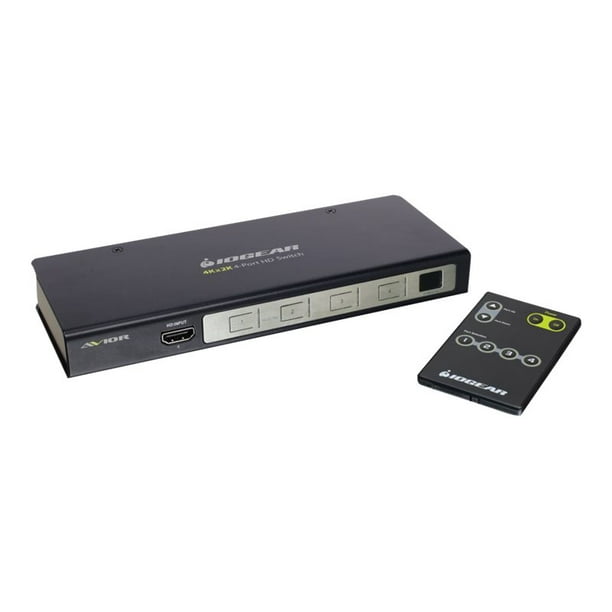 IOGEAR 4Kx2K 4-Port HDMI Switcher - Commutateur Vidéo/audio - 4 x HDMI - Ordinateur de Bureau