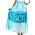 thumbnail image 1 of Sakkas Trinity Gypsy Boho Gauzy Skirt - Turquoise - One Size, 1 of 4