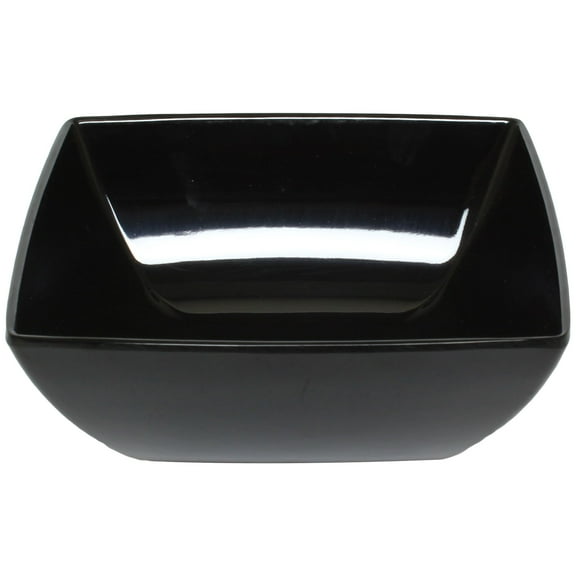 Excellante Classic Black Extra Heavy Weight Melamine Dinnerware Collection 2-1/2 oz., 2-5/8" Square Bowl, 1-3/8" Deep, Comes in Dozen