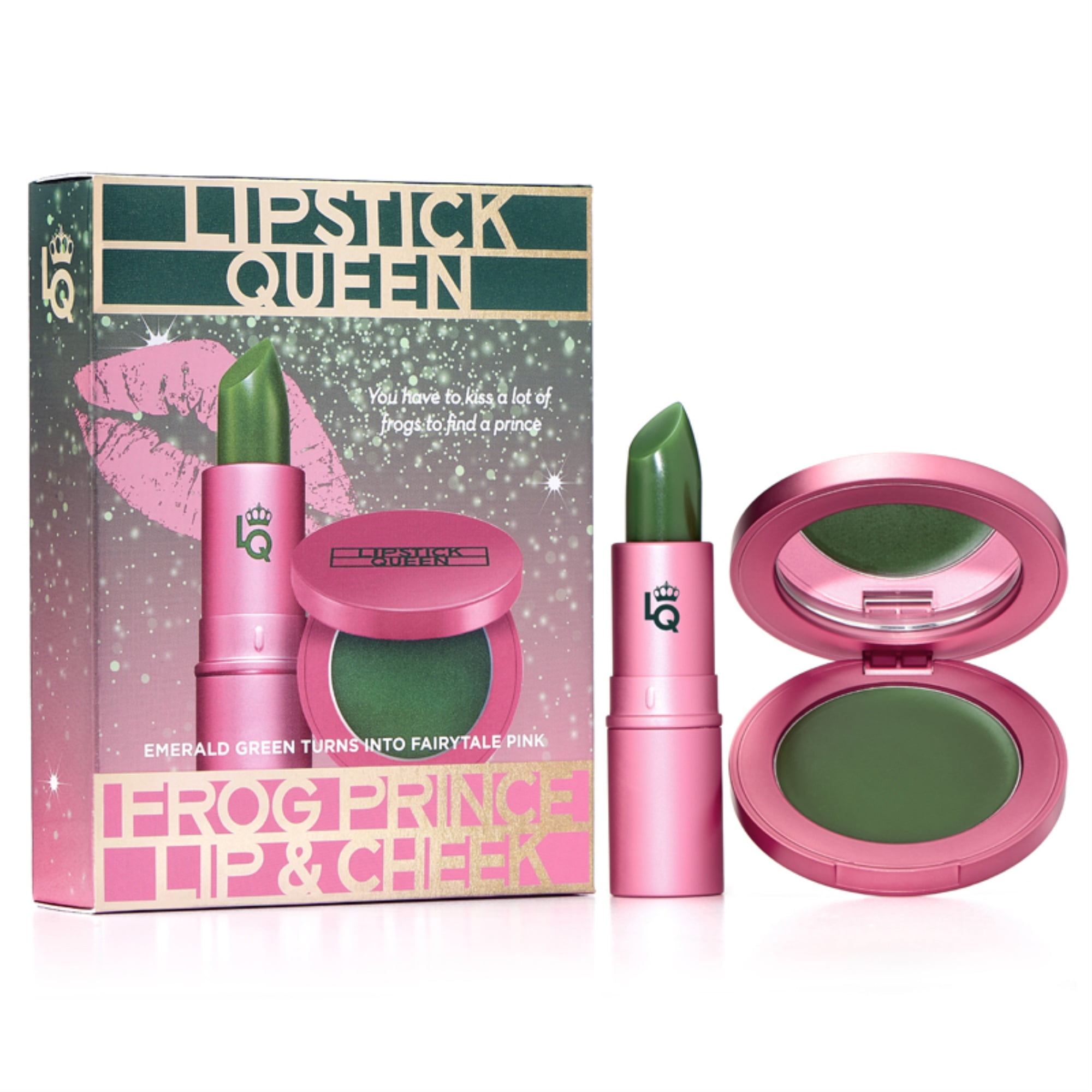 Frog Prince Lip & Cheek Set by Lipstick Queen for Women 2 Pc Set 0.12oz Frog Prince Lipstick
