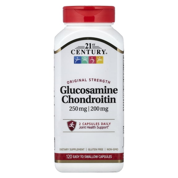 21st Century Glucosamine 250 Mg and Chondroitin 200 Mg Swallow Capsules for Joint Health, 120 Ea..