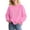 Pink, variant on Alphabet Print Crewneck Sweatshirt for Children's Casual Long Sleeve Pullover Top Comfortable Fit