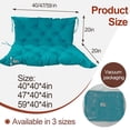 thumbnail image 2 of Porch Swing Cushions with Backrest, 2-3 Seater Waterproof Bench Pad Cushions, Thicken 4" Outdoor Swing Cushions, for Outdoor Patio Garden Furniture (40x60in, Lake Blue), 2 of 7