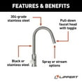 thumbnail image 2 of Lippert Flow Max Stainless Steel RV Kitchen Faucet, 2 of 6
