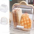 thumbnail image 1 of Flip-Top Storage Box White Plastic Flip Top Storage Box for Bread Cake Fruit Tableware Display(1-Piece) Rkxzt, 1 of 8