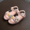 thumbnail image 3 of UTTOASFAY Toddler Shoes Toddler Infant Kids Baby Girls Cute Shoes Soft Princess Shoes Beach Sandals Beige 2-2.5Years, 3 of 7