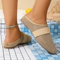 thumbnail image 5 of hoksml Women's Pointed Toe Mesh Mules, Elastic Band Detail, Breathable Flat Casual Shoes, 5 of 9