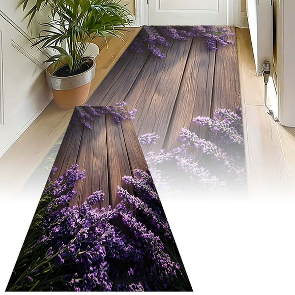 Rug-European Retro Long Carpet Style Corridor Carpet Hotel Grade Slip And Flame Retardant Floor Mat Hand Carved Velvet Texture Visual Extension Design