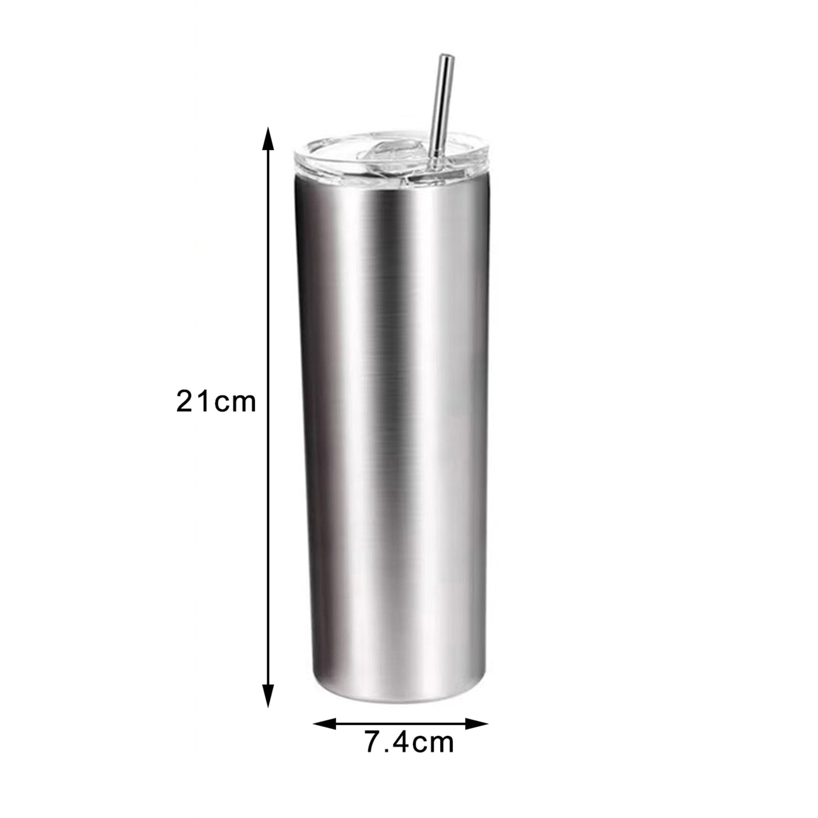 Dee duoduo Double Wall Skinny Tumbler with Straw and Lid, Insulated Coffee  Cup Stainless Steel Slim Travel Tumbler for Women and Men (Purple, 20 oz)
