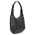 thumbnail image 5 of Time and Tru Women's Sybil Faux Leather Hobo Handbag, Black, 5 of 6