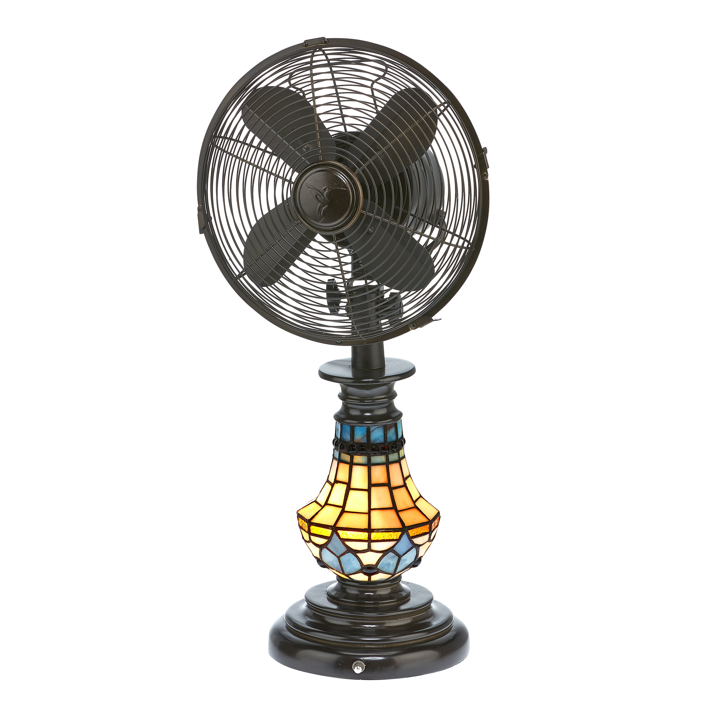 Decobreeze Oscillating Table Fan And, Vintage Fan Table Lamp