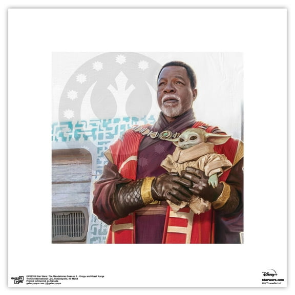 Gallery Pops Star Wars: The Mandalorian Season 3 - Grogu and Greef Karga Wall Art, Unframed Version, 12" x 12"