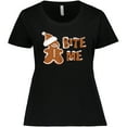 thumbnail image 3 of Inktastic Bite Me Gingerbread Women's Plus Size T-Shirt, 3 of 5