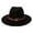 Black, variant on Western Cowboy Wide Brim Felt Hat, Unisex Vintage Star Band Fedora Hat Four Season Fashion Party Daily Outdoor Cowgirl Cowboy Hat(Orange)