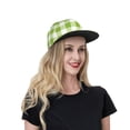 thumbnail image 4 of Goofa White Green Plaid Printed Men's Baseball Cap,Straight Brim Hat,Golf Dad Hat,Versatile Style,Sun Protection Cap,Travel Hat, 4 of 9