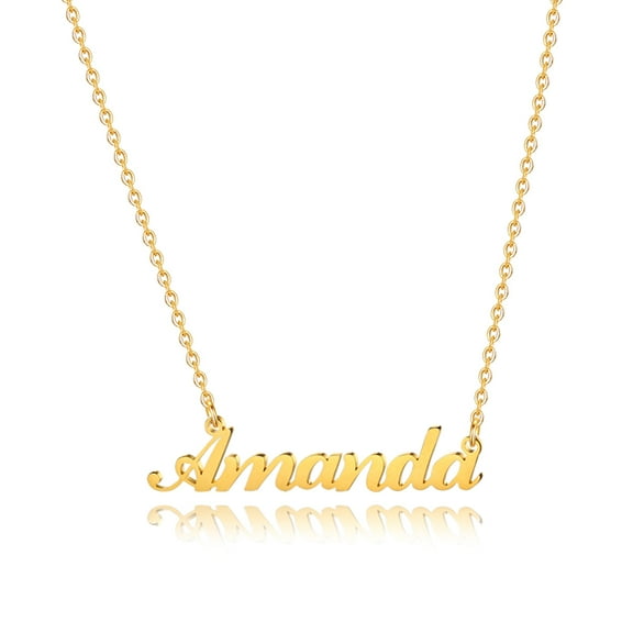 Amanda Name Necklace, Custom Name Necklace Personalized Necklace for Women