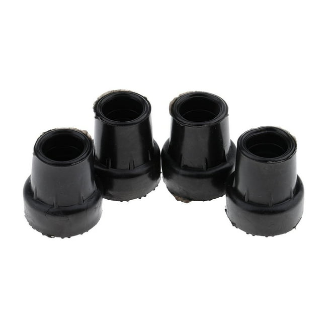 Puntas de repuesto para bastón de 19 mm Lovehousesky para personas mayores, antideslizantes Negro