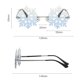 thumbnail image 3 of Gafas de sol Sunnimix con forma de copo de nieve Unisex Azul, 3 of 8