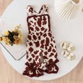 thumbnail image 2 of NIEWTR Girls' Casual Sleeveless Jumpsuits Spaghetti Strap Loose Romper Summer Neck Overalls with Pockets Beach Preppy Clothes(A02-Coffee,6-12 Months), 2 of 8