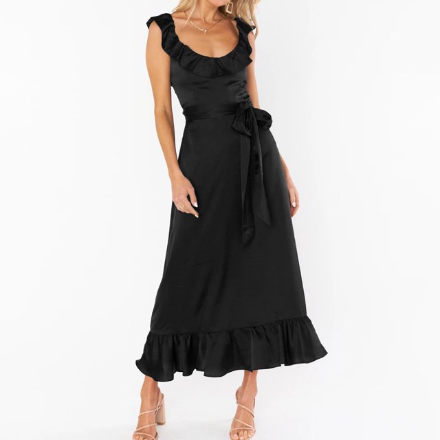 TopLLC Costume d'Halloween Mode Femme Ample Col en V Décontracté Sans Manches Robe Longue Unie Robe Gothique Renaissance Robe Médiévale Steampunk