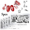 thumbnail image 1 of 5PCS Noël Ongles Stensils Modèles Assortis Ongles Modèles Nail Art Outil, 1 of 10
