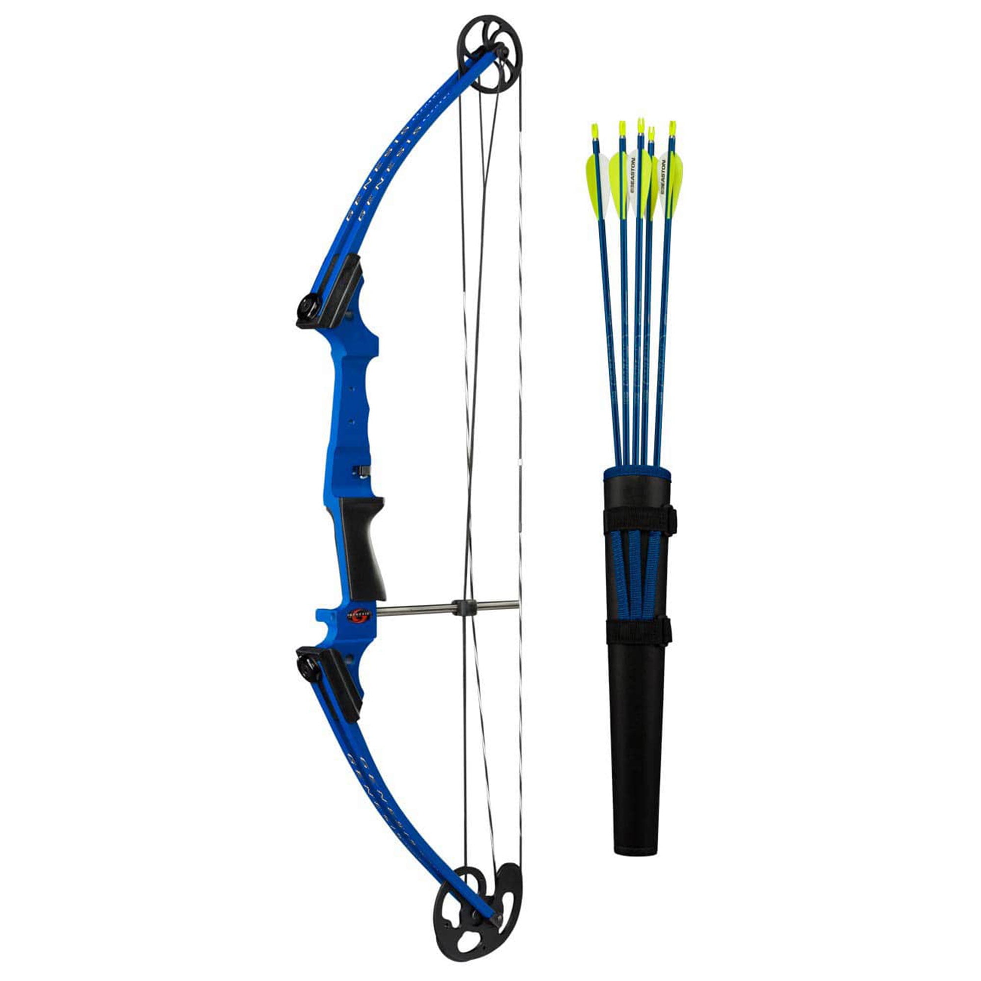 Genesis Original Archery Compound Bow and Arrow Set Draw Hand Right Blue Walmart