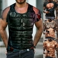 thumbnail image 6 of CENL Men 3D Muscle Tattoo Print T-Shirt Short Sleeve Digital Printing Shirts Tops Tee, 6 of 9