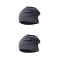 thumbnail image 2 of Qarigey Gorro de punto para hombre y mujer, gorro transpirable cálido de Color sólido, gorra de elástica Unisex, azul oscuro Armada 2piezas Qarigey CBP144229, 2 of 6