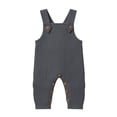 thumbnail image 2 of Baby Boy Girl Ribbed Knit Overalls Suspender Pants Sleeveless Jumpsuit Button Down Romper Casual One Piece Outfit for Infant Toddler Fall Winter Everyday Wear, 2 of 8