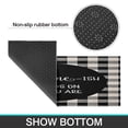 thumbnail image 7 of Black Vintage Plaid Text Rugs and Mats Non Skid Washable Absorbent Microfiber Soft Kitchen Mat for Floor Set Of 2 Decor Stain Resistant 17"x47"+17"x30", 7 of 7