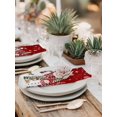 thumbnail image 5 of Red Christmas Cloth Napkins Set of 8 Reusable Dinner Napkins, Snowman Snowflake Xmas Tree Winter Cocktail Napkin Washable Table Napkins for Wedding/Holiday Party/Baby Shower 20"x20", 5 of 7
