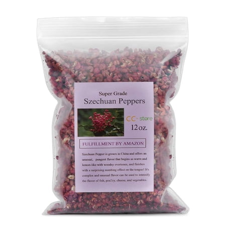 CCnature Szechuan Peppercorns 12oz-Less Seeds-Strong Flavor and Taste-Red Sichuan Peppers for Kung Pao Chicken and Mapo Tofu