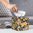 thumbnail image 6 of Gukieu Mushrooms Honeycomb Print Leather Tissue Box, PVC Waterproof Velcro Opening and Closing Square Tissue Box Holder, Suitable for Home and Office Decoration, 6 of 7