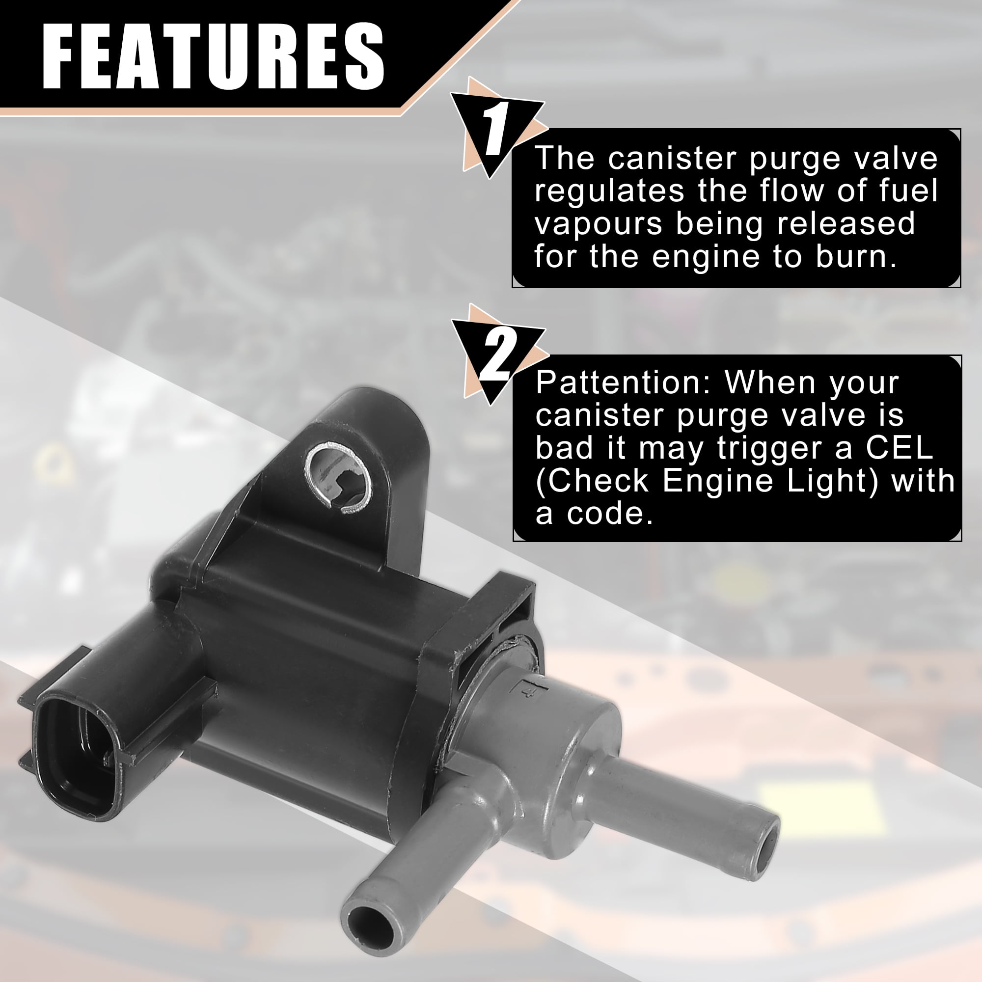 Vapor Canister Vacuum Solenoid Purge Intake Manifold Valve for Toyota FJ Cruiser 2007-2010 for Tundra 90910-12262